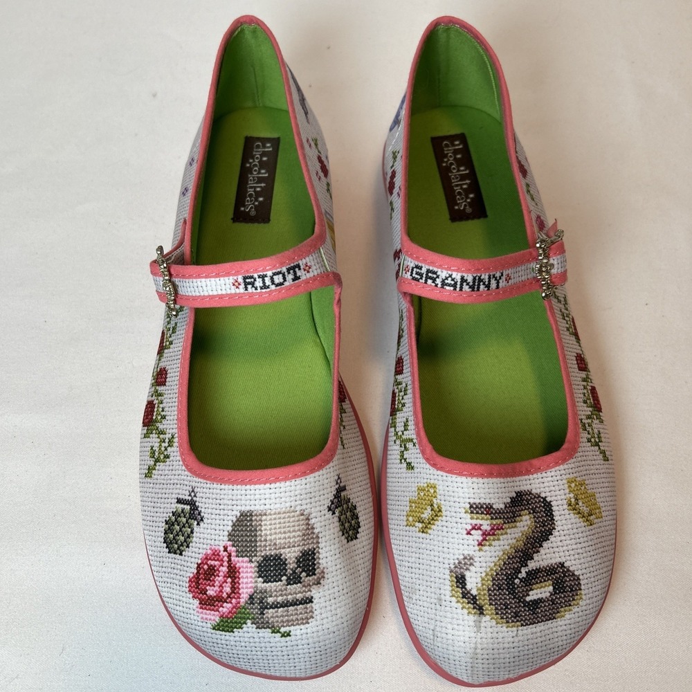 Hot Chocolate Design Chocolaticas Shoe Women Sz 40/US 10 Morbid Corpse Scull 301